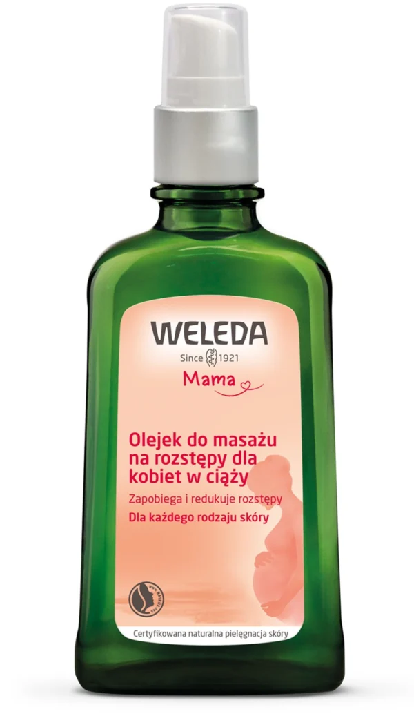OLEJEK DO MASAŻU NA ROZSTĘPY DLA KOBIET W CIĄŻY ECO 100 ml – WELEDA SuryaPrema