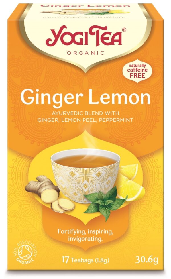 HERBATKA IMBIROWO – CYTRYNOWA (GINGER LEMON) BIO (17 x 1,8 g) 30,6 g – YOGI TEA SuryaPrema