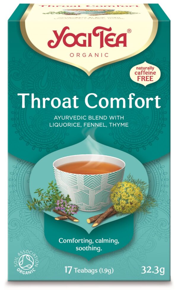 HERBATKA NA GARDŁO (THROAT COMFORT) BIO (17 x 1,9 g) 32,3 g – YOGI TEA SuryaPrema