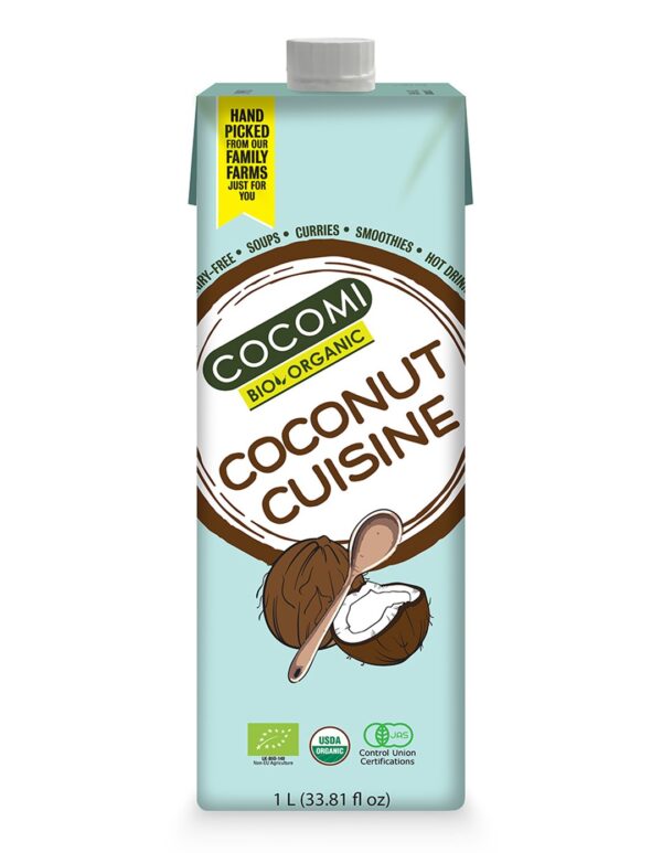 COCONUT MILK – NAPÓJ KOKOSOWY (17 % TŁUSZCZU) BIO 1 L – COCOMI SuryaPrema