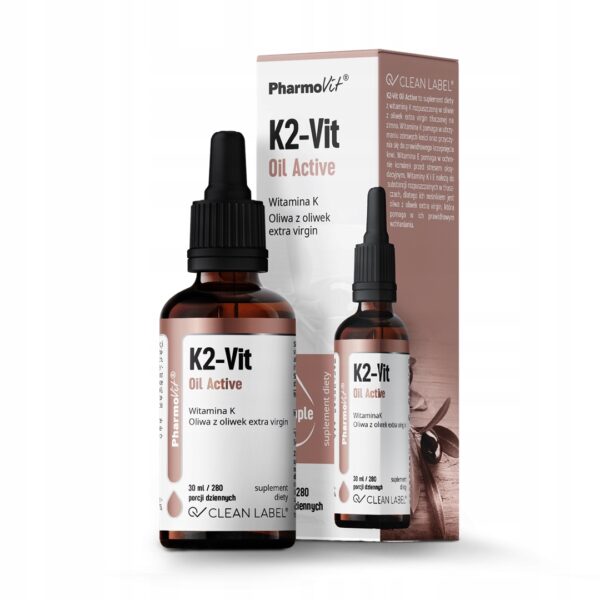 WITAMINA K2 W KROPLACH (75 µg) BEZGLUTENOWA 30 ml – PHARMOVIT (CLEAN LABEL) preparaty witaminowo mineralne SuryaPrema