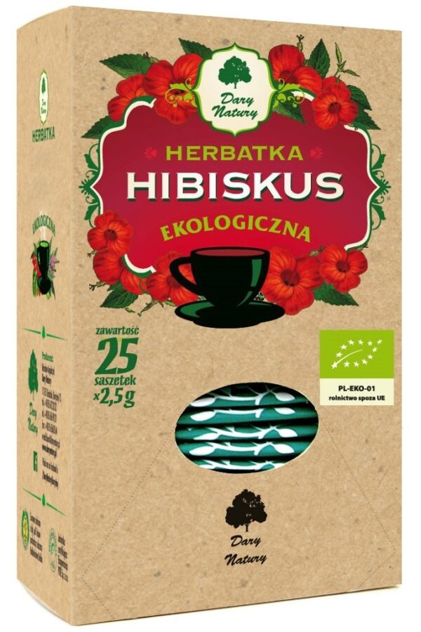 HERBATKA HIBISKUS BIO (25 x 2,5 g) 62,5 g – DARY NATURY SuryaPrema