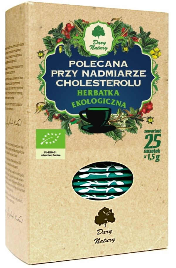 HERBATKA POLECANA PRZY NADMIARZE CHOLESTEROLU BIO (25 x 1,5 g) 37,5 g – DARY NATURY SuryaPrema