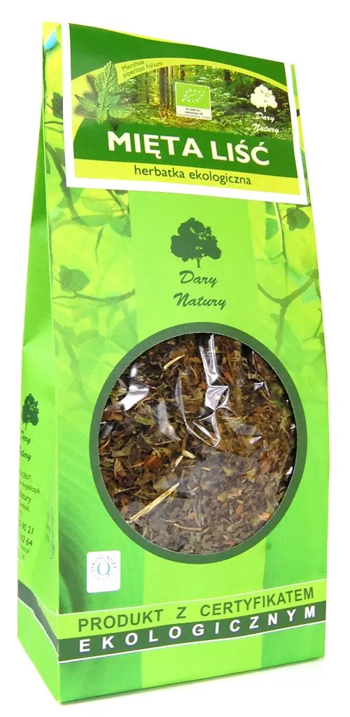 HERBATKA LIŚĆ MIĘTY BIO 100 g – DARY NATURY SuryaPrema