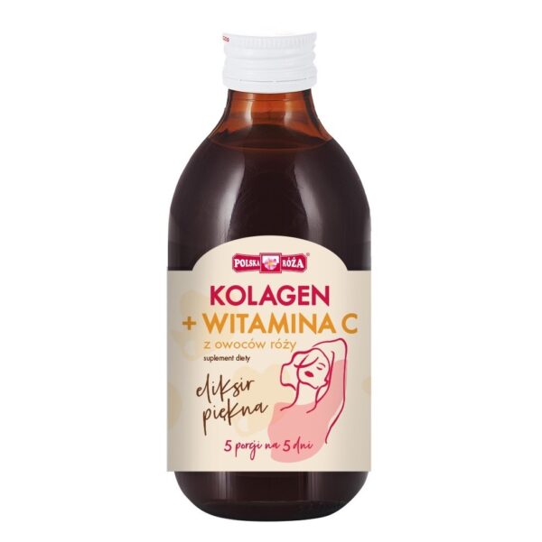 ELIKSIR PIĘKNA – KOLAGEN + WITAMINA C Z OWOCÓW RÓŻY 250 ml – POLSKA RÓŻA SuryaPrema