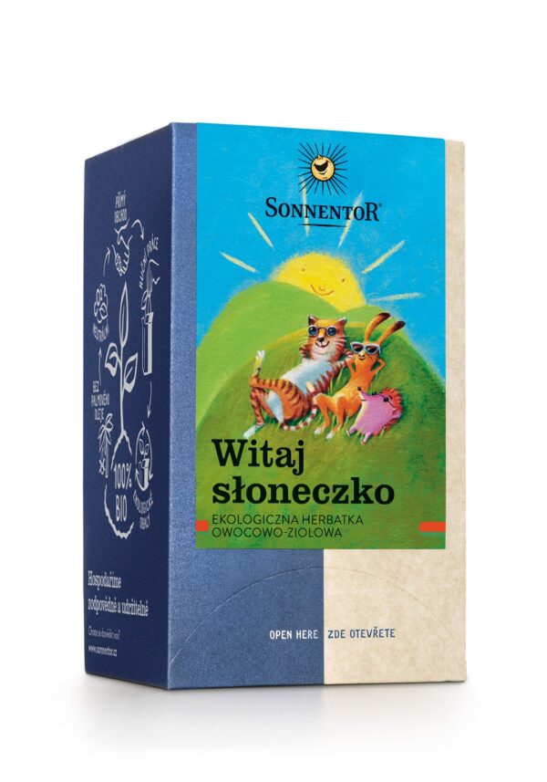 HERBATKA ZIOŁOWO – OWOCOWA WITAJ SŁONECZKO (HELLO SUNSHINE) BIO (18 x 2,5 g) 45 g – SONNENTOR SuryaPrema