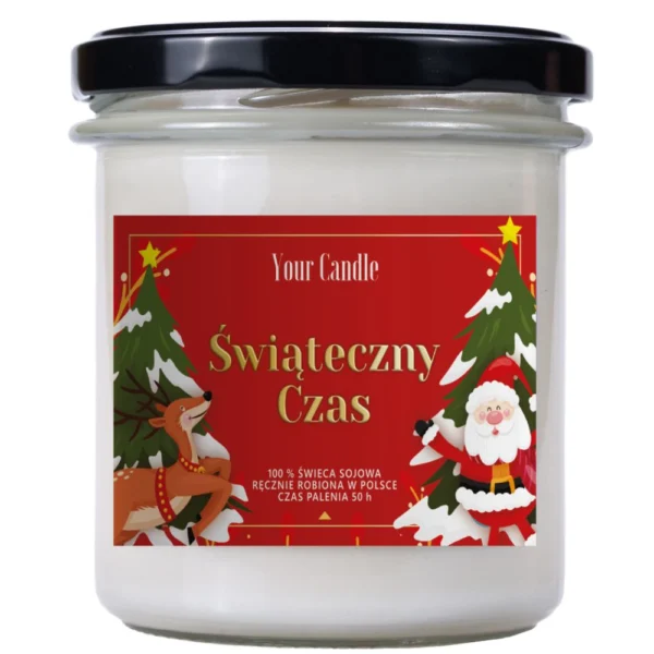 ŚWIECA SOJOWA ZAPACHOWA W SZKLE ŚWIĄTECZNY CZAS 300 ml – YOUR CANDLE (PRODUKT SEZONOWY) SuryaPrema