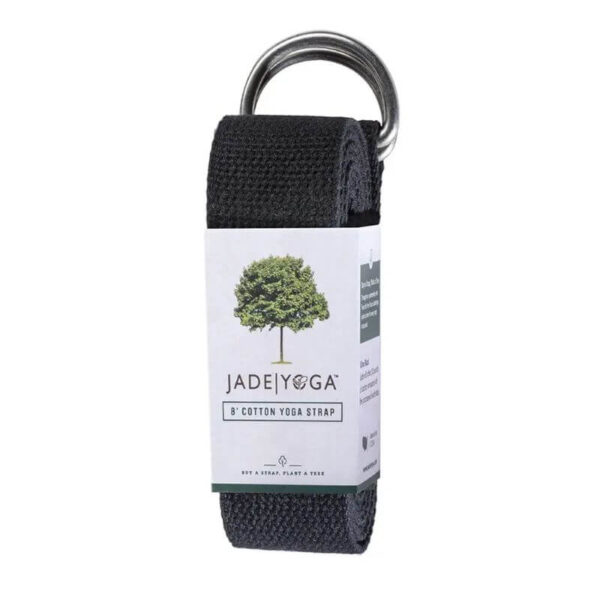 Pasek do jogi Jade Yoga Strap 244cm Czarny SuryaPrema