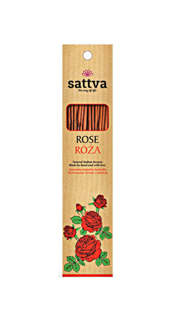 KADZIDŁO INDYJSKIE RÓŻA (15 szt.) 30 g – SATTVA (WELLNESS) SuryaPrema