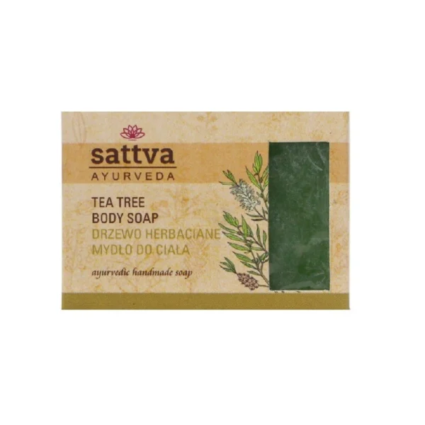 MYDŁO W KOSTCE DO CIAŁA DRZEWO HERBACIANE 125 g – SATTVA (AYURVEDA) SuryaPrema