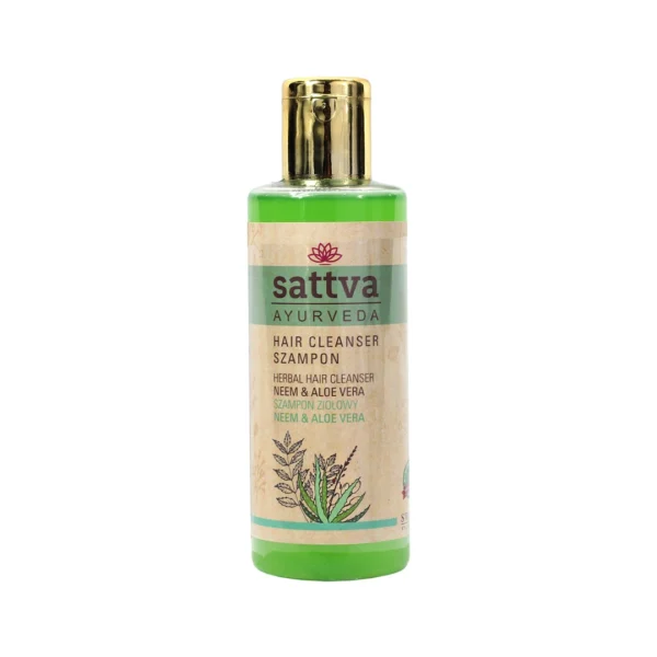 SZAMPON DO WŁOSÓW ZIOŁOWY NEEM I ALOES 210 ml – SATTVA (AYURVEDA) SuryaPrema