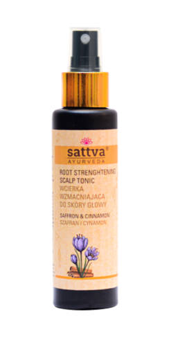 WCIERKA DO SKÓRY GŁOWY WZMACNIAJĄCA SZAFRAN I CYNAMON 100 ml – SATTVA (AYURVEDA) SuryaPrema