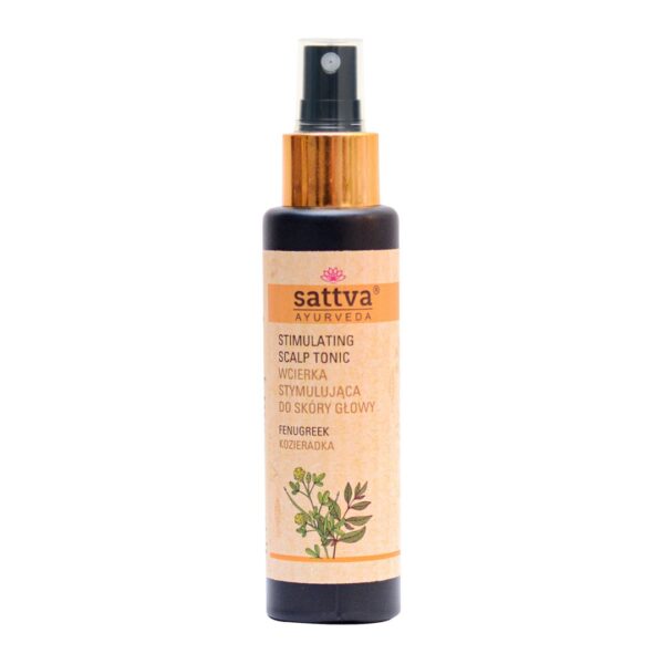 WCIERKA DO SKÓRY GŁOWY STYMULUJĄCA WZROST KOZIERADKA 100 ml – SATTVA (AYURVEDA) SuryaPrema