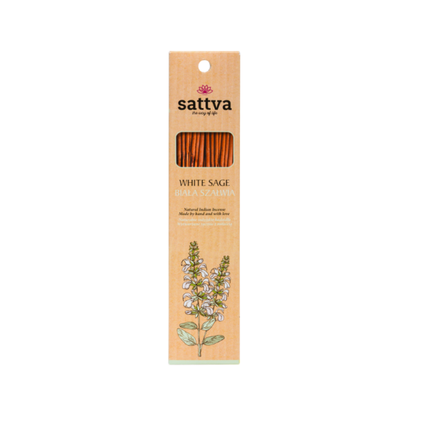KADZIDŁO INDYJSKIE BIAŁA SZAŁWIA (15 szt.) 30 g – SATTVA (WELLNESS) SuryaPrema