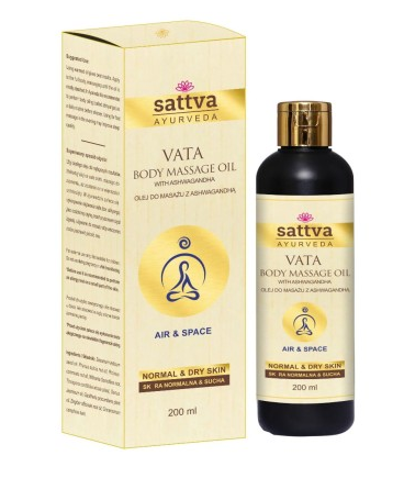 OLEJ DO MASAŻU RELAKSUJĄCY Z ASHWAGANDHĄ 200 ml – SATTVA (AYURVEDA) SuryaPrema