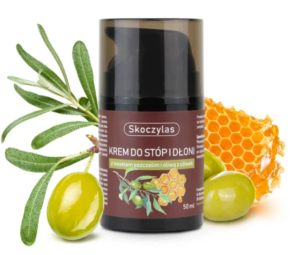 SKOCZYLAS KREM do stóp i dłoni z woskiem pszczelim i oliwą z oliwek – 50 ml SuryaPrema