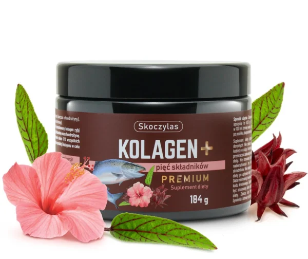 SKOCZYLAS KOLAGEN PREMIUM z łososia, kwas hialuronowy, glukozamina, chondroityna SuryaPrema