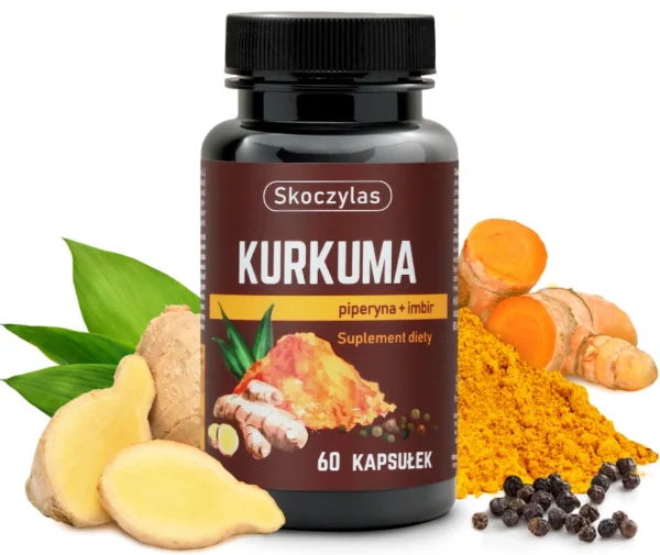 SKOCZYLAS KURKUMA piperyna, imbir, resweratrol i kwercetyna SuryaPrema